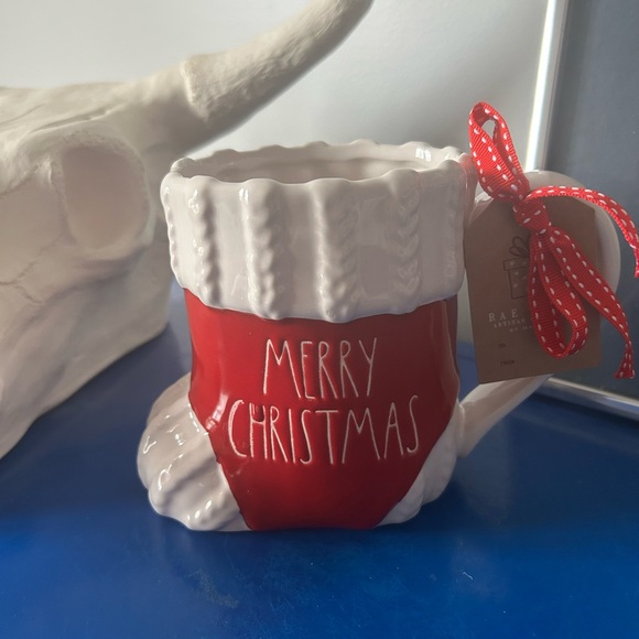 Rae Dunn Other - Rae Dunn Christmas Xmas Red and White Merry Christmas Stocking Mug